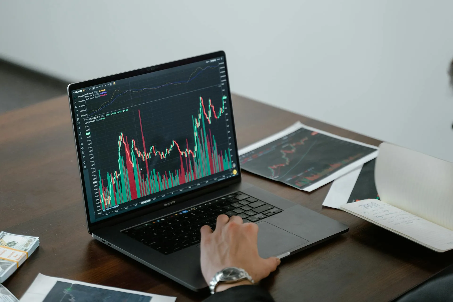Chart on a laptop