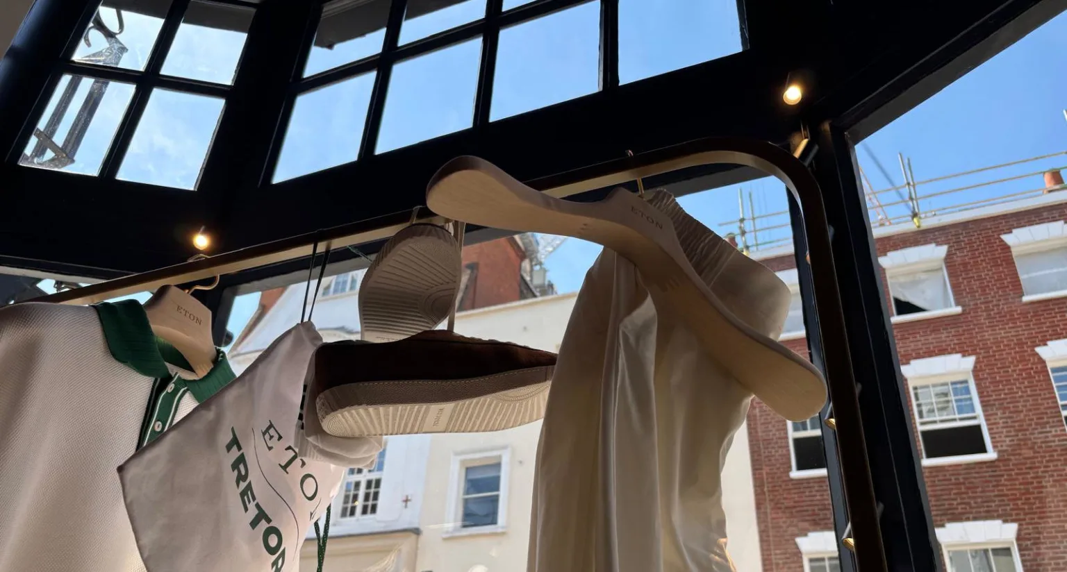 eton shirts window display