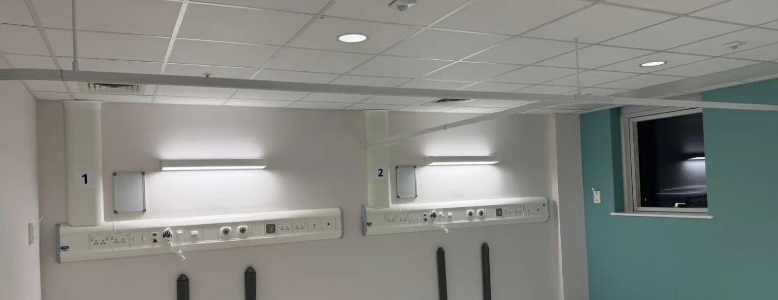 peterborough city hospital bedhead and downlights