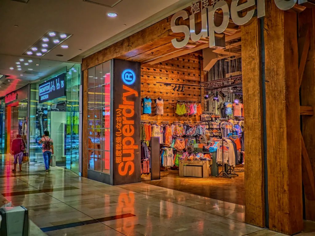 Superdry retail lighting
